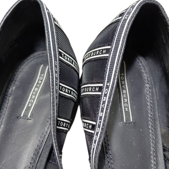 Tory Burch Penelope Navy Mesh Flats Size 8 - Picture 5 of 13